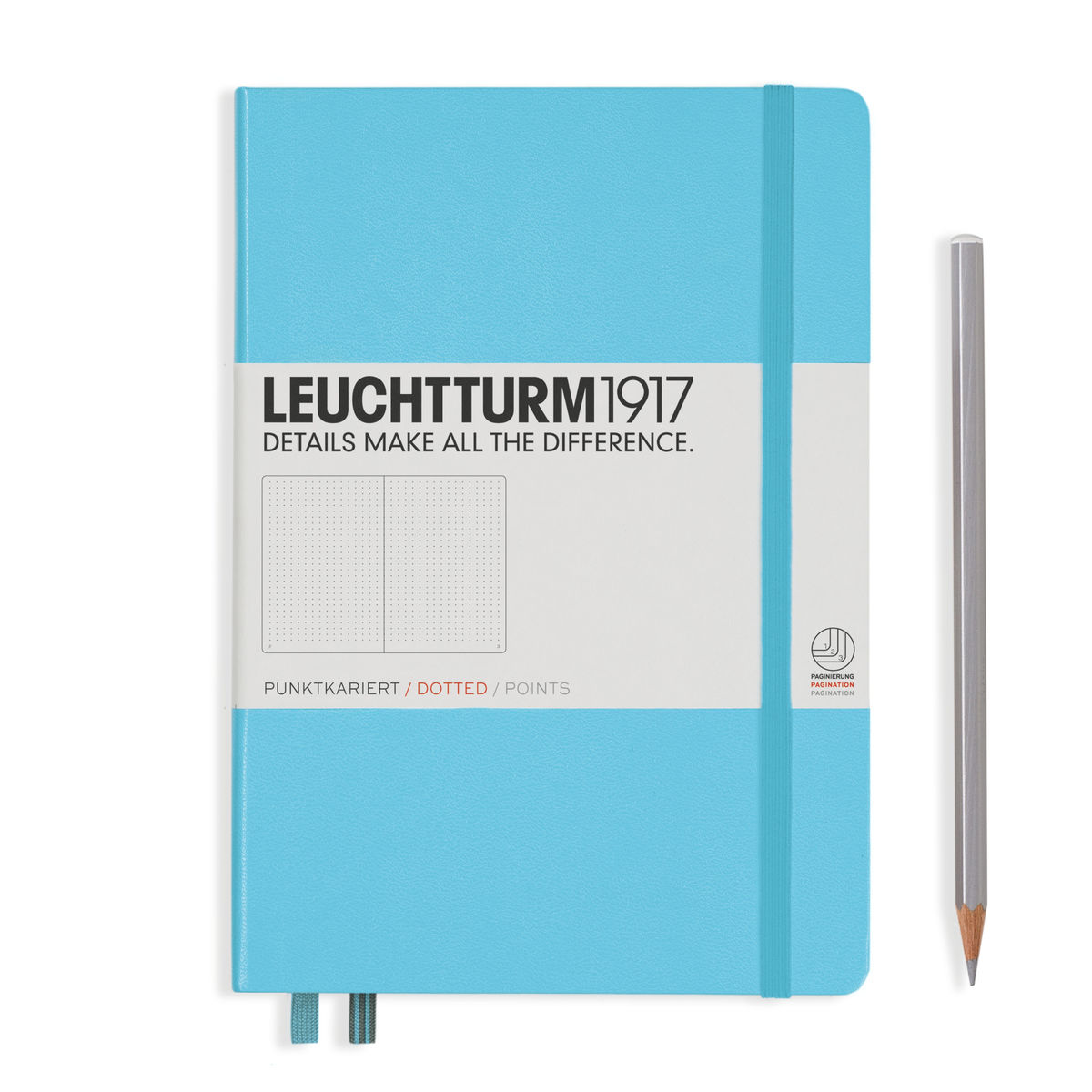 - 251 Numbered Pages Stone Blue LEUCHTTURM1917 Rising Colors Special Edition Medium A5 Dotted Hardcover Notebook