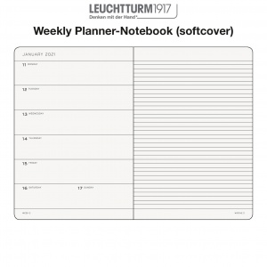 2021 Weekly Planner-Notebook Softcover