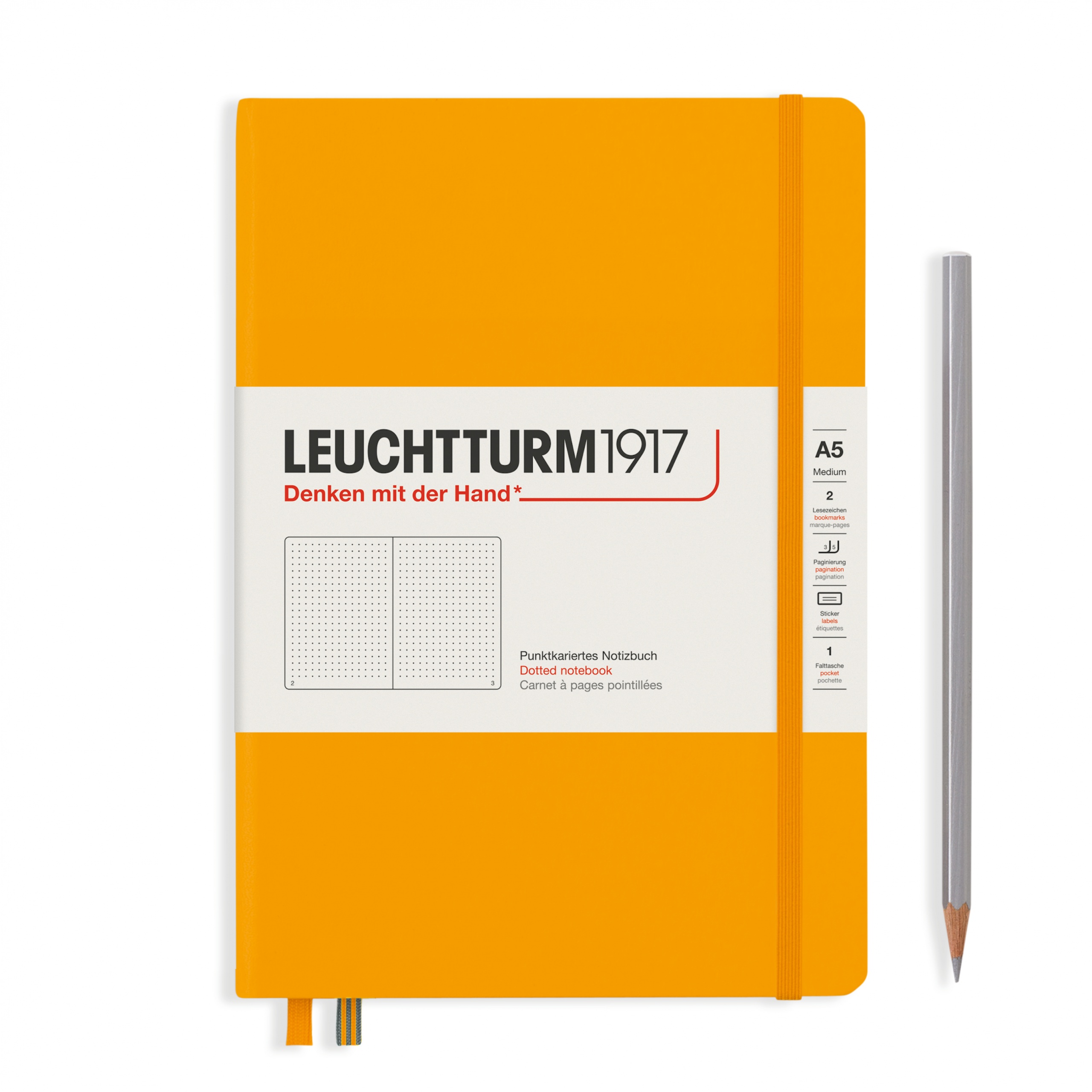 Notepad A6 80 feuilles DOT 80 g. - Orange sur