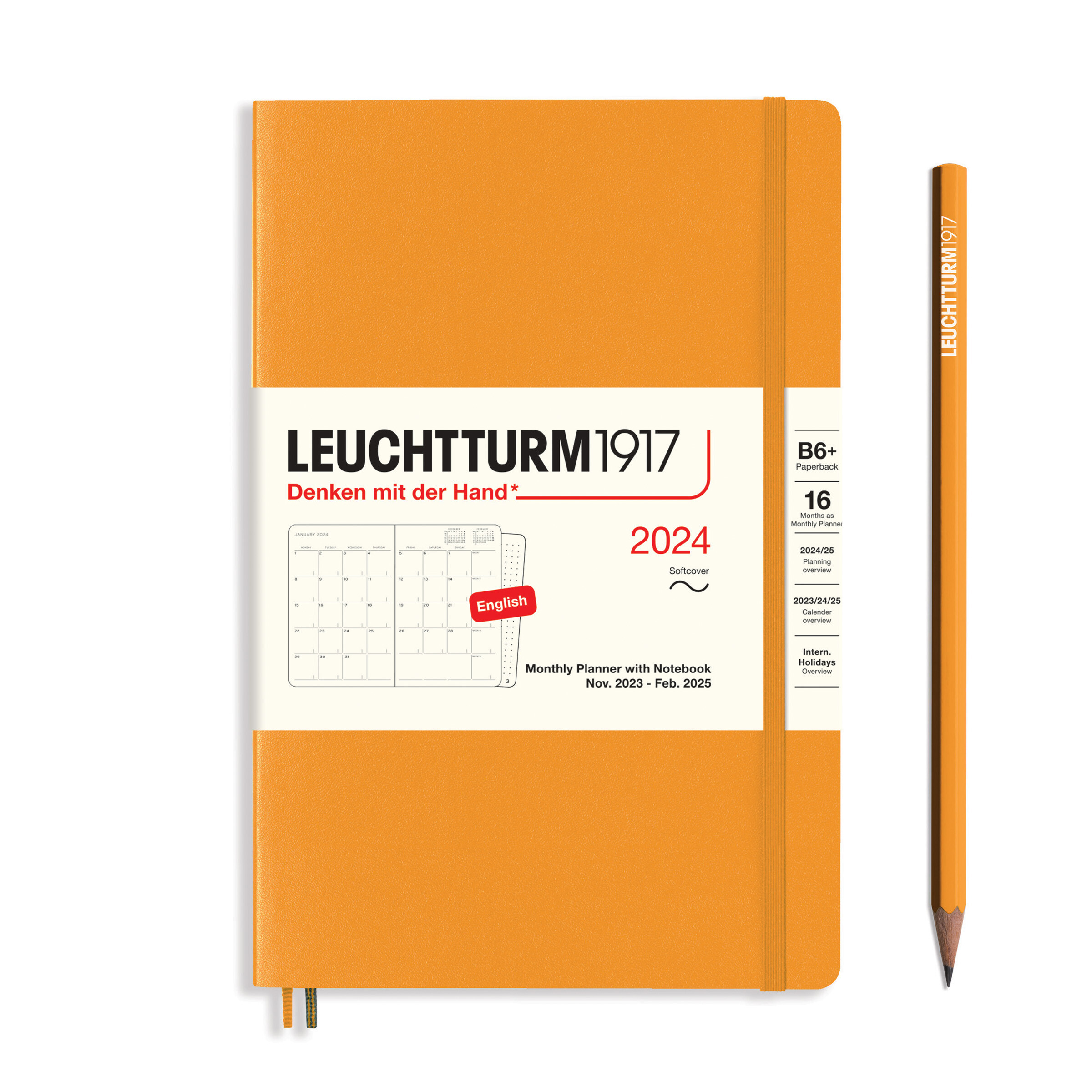 Monthly Planner & Notebook Paperback (B6+) 2024